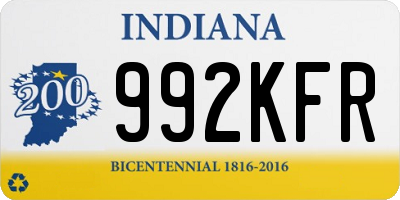 IN license plate 992KFR