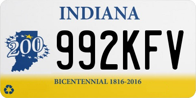 IN license plate 992KFV