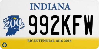 IN license plate 992KFW