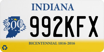 IN license plate 992KFX