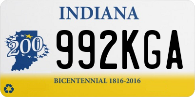 IN license plate 992KGA