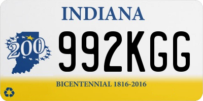 IN license plate 992KGG