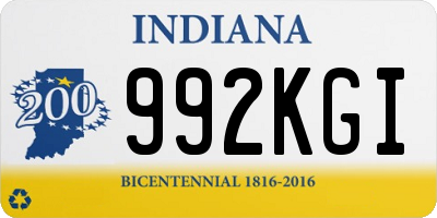 IN license plate 992KGI