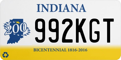 IN license plate 992KGT