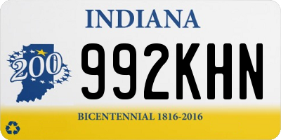 IN license plate 992KHN