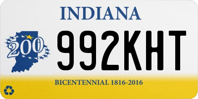 IN license plate 992KHT