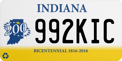 IN license plate 992KIC