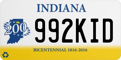 IN license plate 992KID