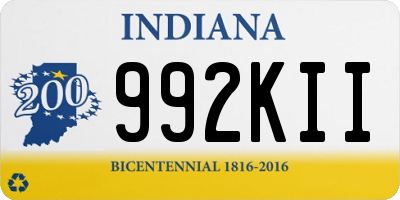 IN license plate 992KII