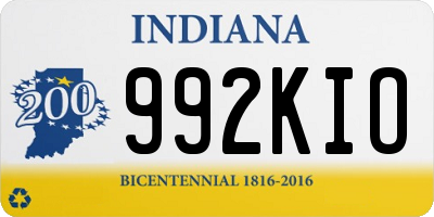 IN license plate 992KIO