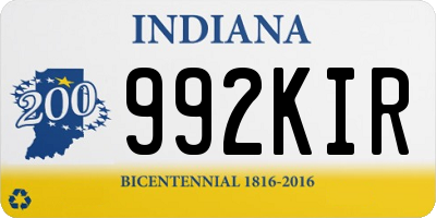 IN license plate 992KIR