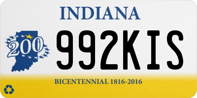 IN license plate 992KIS