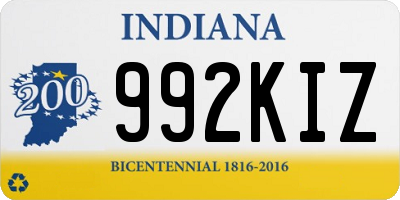 IN license plate 992KIZ