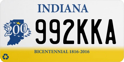 IN license plate 992KKA