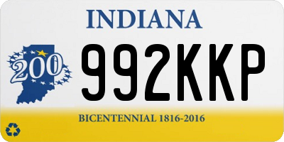 IN license plate 992KKP