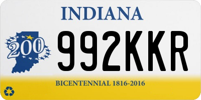 IN license plate 992KKR