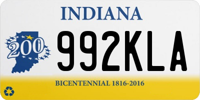 IN license plate 992KLA