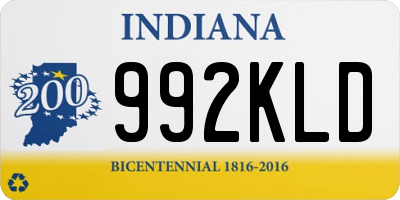 IN license plate 992KLD