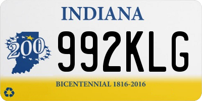 IN license plate 992KLG