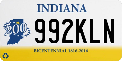 IN license plate 992KLN