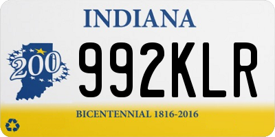 IN license plate 992KLR