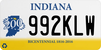 IN license plate 992KLW