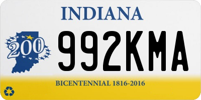 IN license plate 992KMA