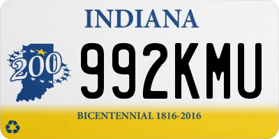 IN license plate 992KMU