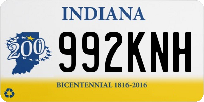 IN license plate 992KNH