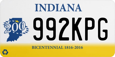 IN license plate 992KPG