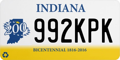 IN license plate 992KPK