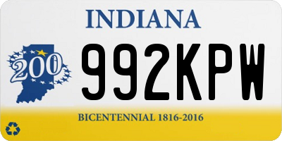 IN license plate 992KPW