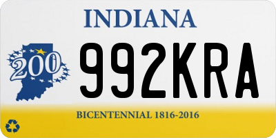 IN license plate 992KRA