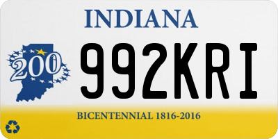 IN license plate 992KRI