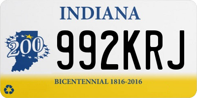 IN license plate 992KRJ