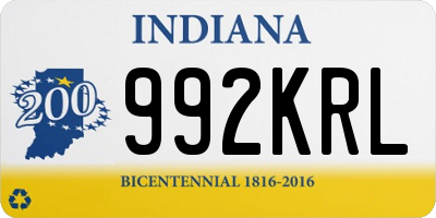 IN license plate 992KRL