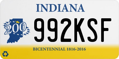 IN license plate 992KSF