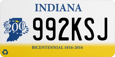 IN license plate 992KSJ