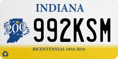 IN license plate 992KSM