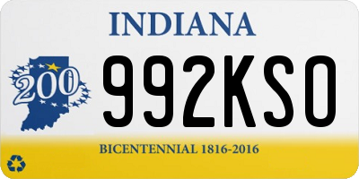 IN license plate 992KSO