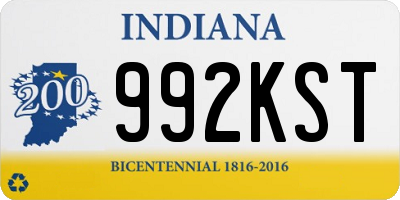 IN license plate 992KST