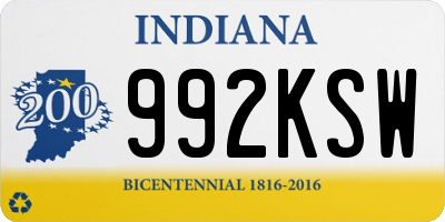 IN license plate 992KSW