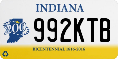 IN license plate 992KTB