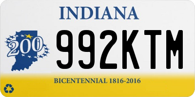 IN license plate 992KTM