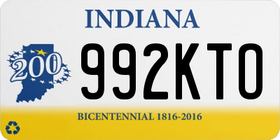 IN license plate 992KTO