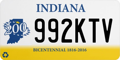 IN license plate 992KTV