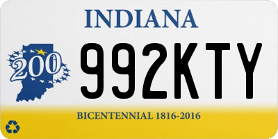 IN license plate 992KTY