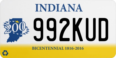 IN license plate 992KUD