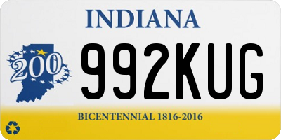 IN license plate 992KUG