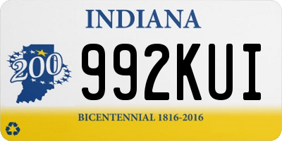 IN license plate 992KUI